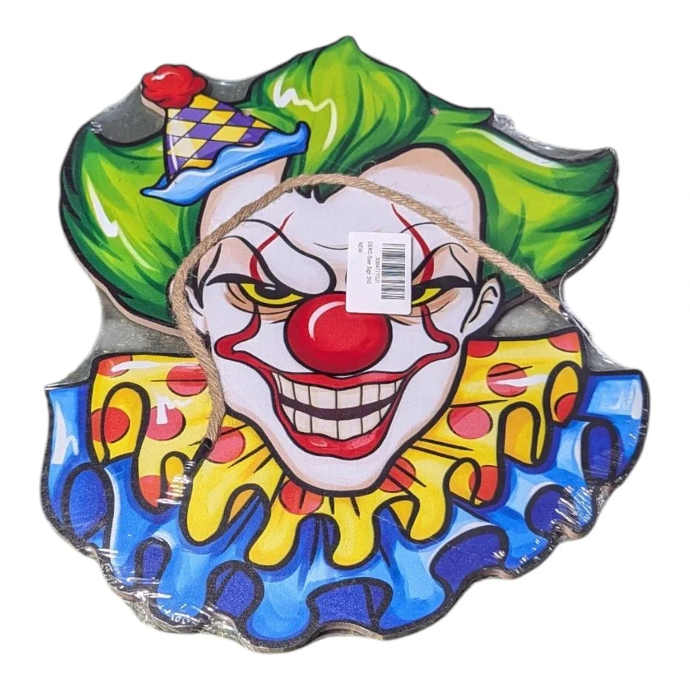 Scary Clown - Decor - Halloween - Wall Hanging - Brand New Sealed